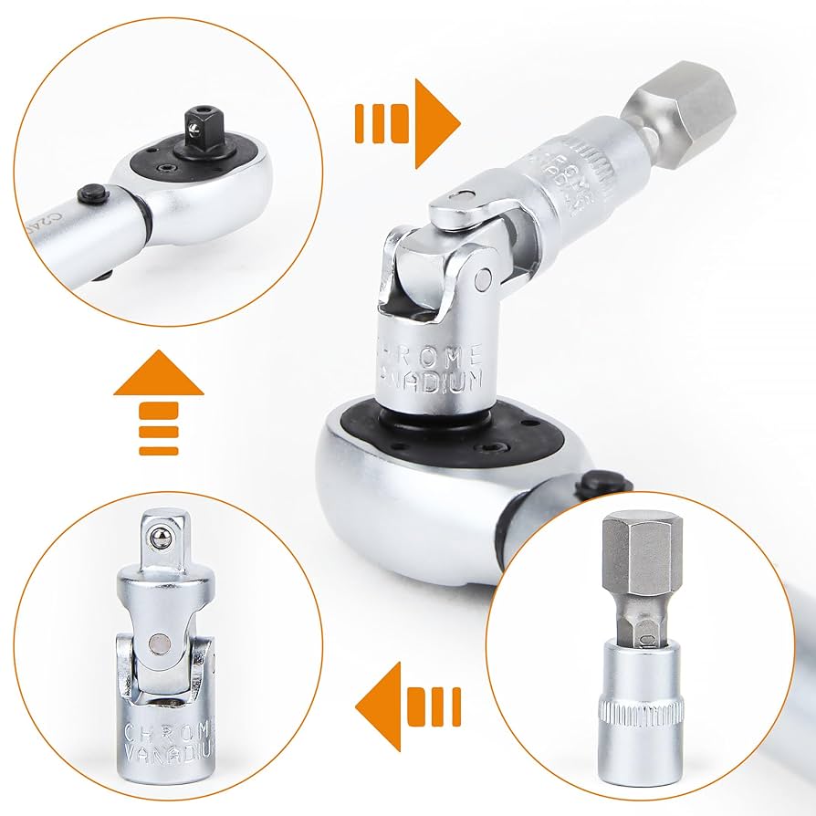 CARTMAN 1/4-inch Drive Click Torque Wrench Dual-Range 20-240